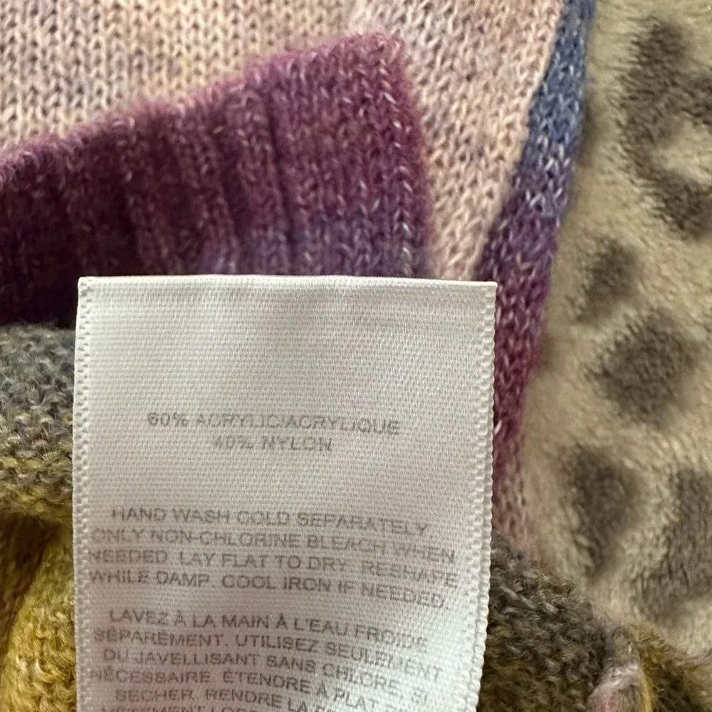 Express Lightweight Ombré Sweater in Purple & Yellow Size Small Women’s